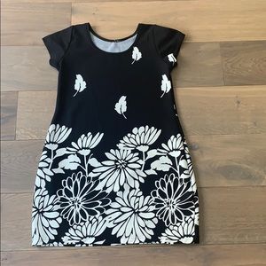 Black and white floral